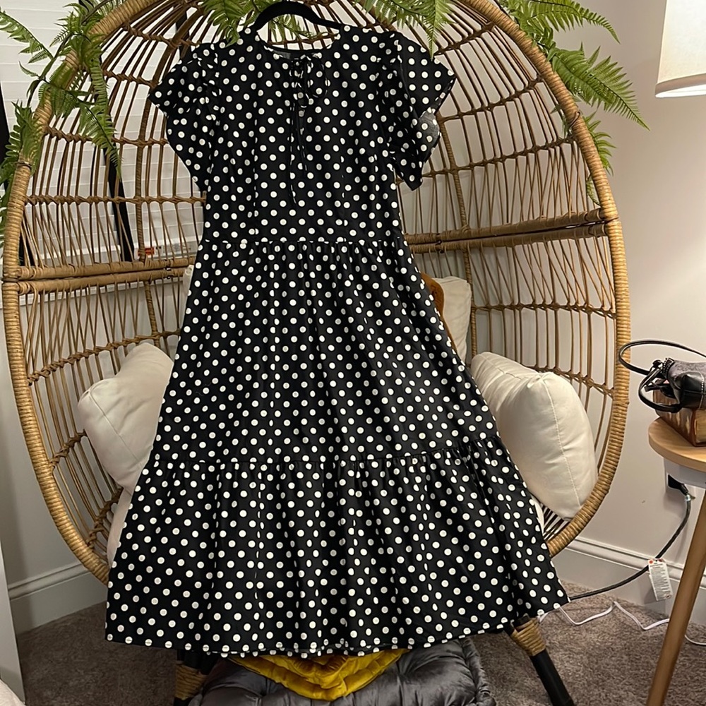 WHO WHAT WEAR polka dot dress